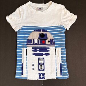 Hanna Andersson Star Wars Boys T-Shirt R2-D2 Size 120 US 6 7 Short Sleeve *Read